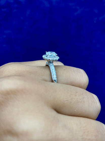 14k Circle Shaped Lab Diamond