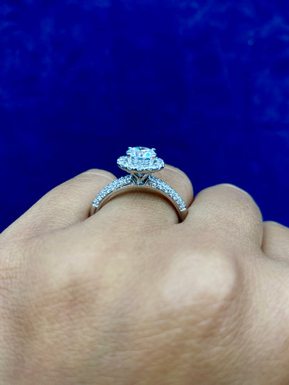 14k Circle Shaped Lab Diamond