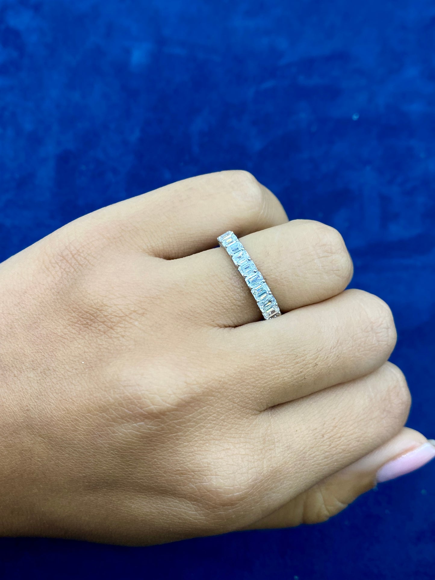 14k Baguette Lab Diamond Engagement Ring