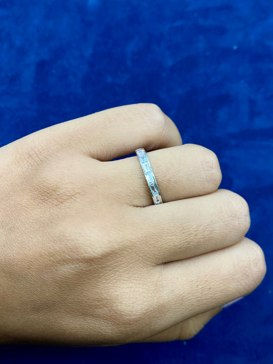14k Baguette Leb DIamond Ring Band