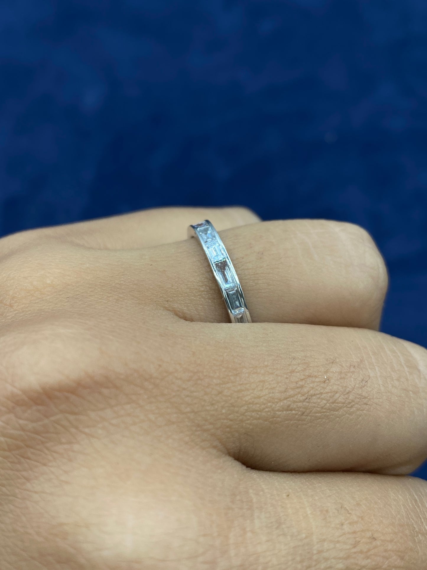 14k Baguette Leb DIamond Ring Band