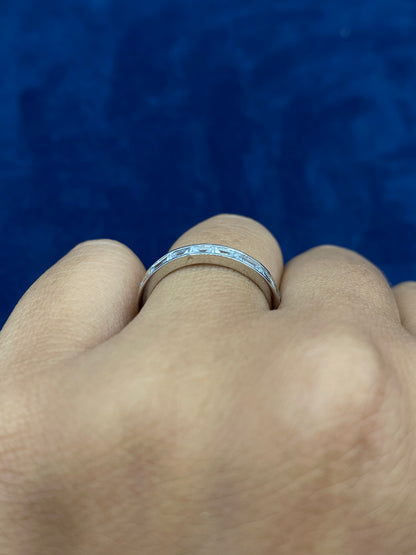 14k Baguette Leb DIamond Ring Band