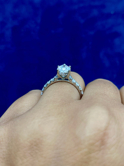 14k Teardrop Engagement Ring Lab Diamonds