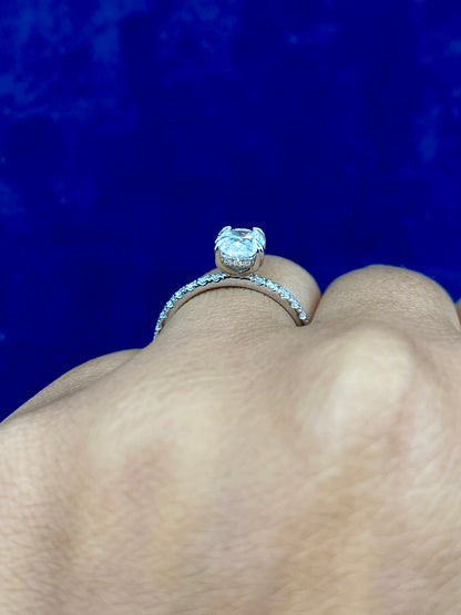 14k Oval Shape Lab Diamonds