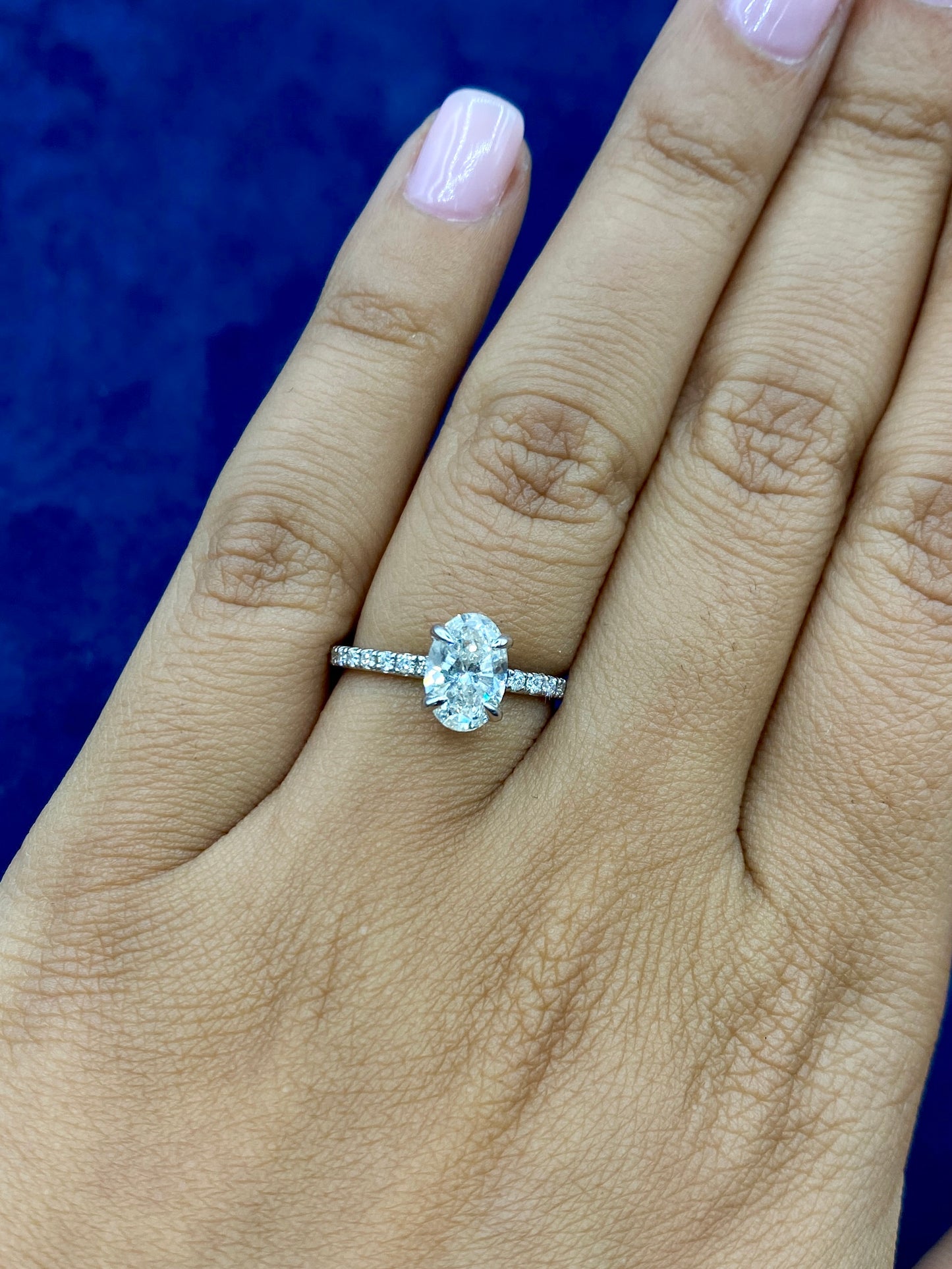 14k Oval Shape Lab Diamonds