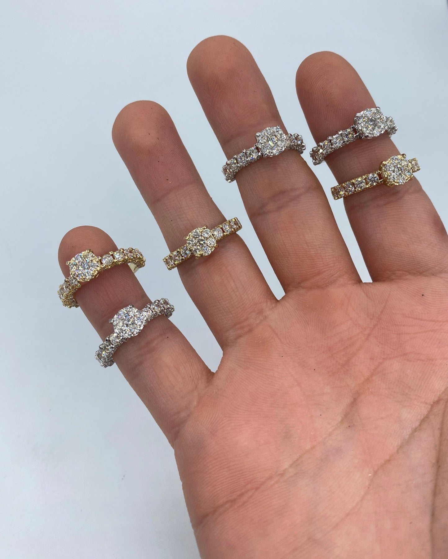 14K Stacked Diamond Ring