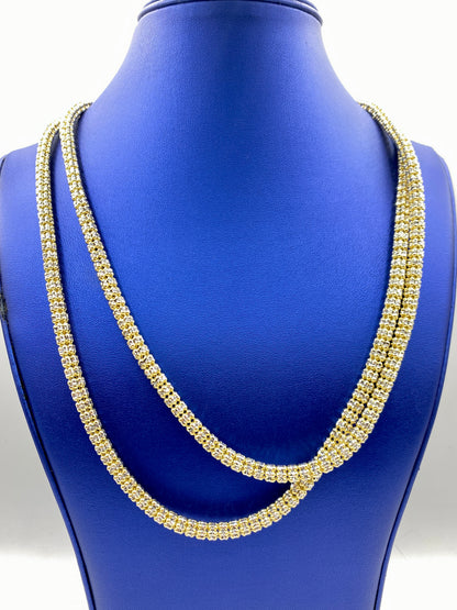 14K Gold 6MM Ice Chain