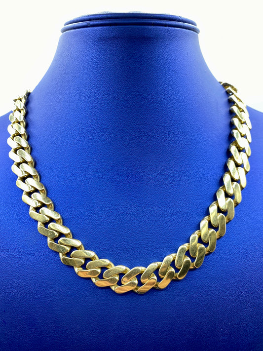 14k Gold 13.3mm Miami Cuban Link Chain