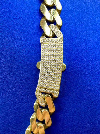 14k Gold 13.3mm Miami Cuban Link Chain