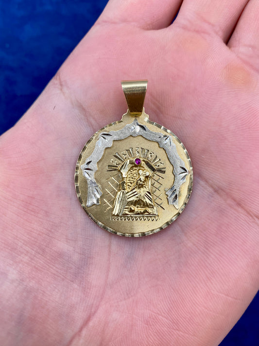 14k Gold Caridad Del Cobre Pendant