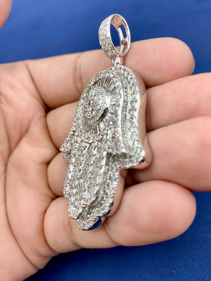 14k Gold and Diamonds Hamsa pendant