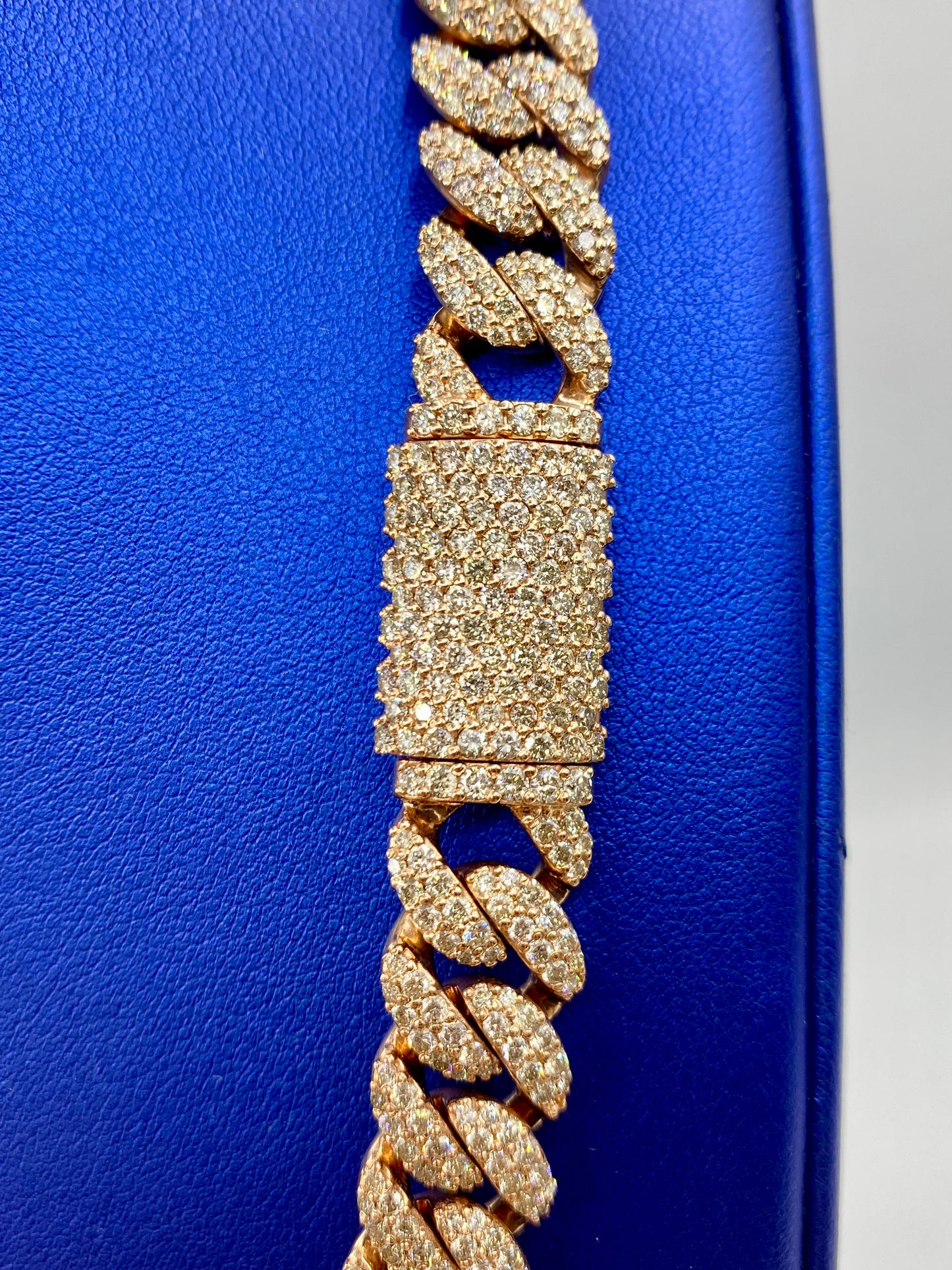 10k Gold and Diamond 12.4MM Cuban Link Chain