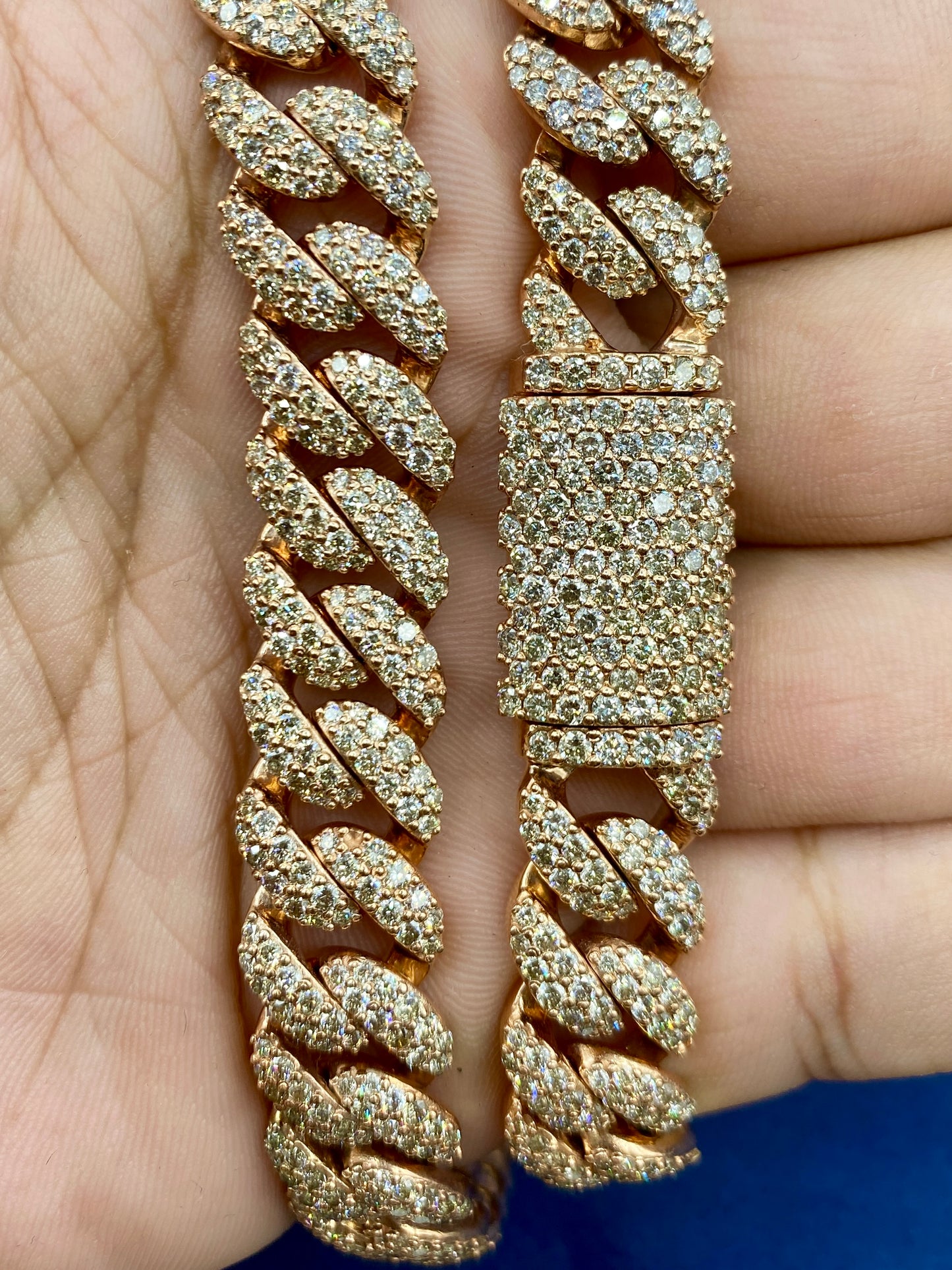 10k Gold and Diamond 12.4MM Cuban Link Chain