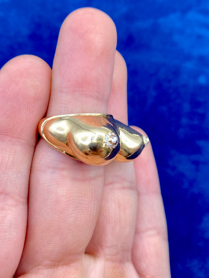 18k Custom Boob Titty Ring
