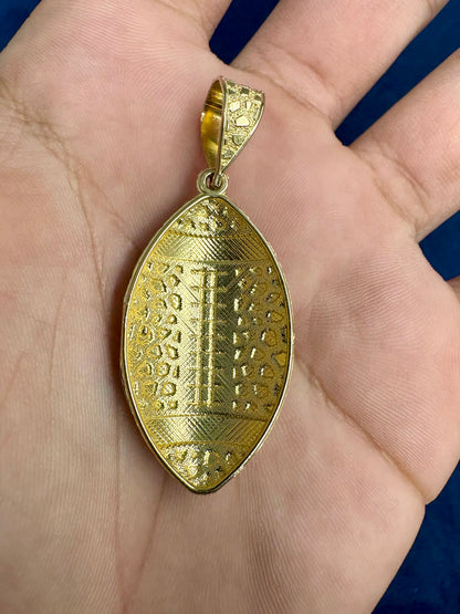 10K Gold Football Pendant