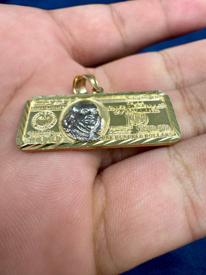 10K Gold $100 Pendant
