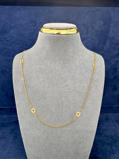 18K Gold Geo Link Chain