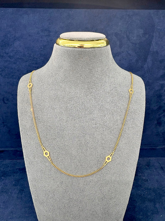 18K Gold Geo Link Chain
