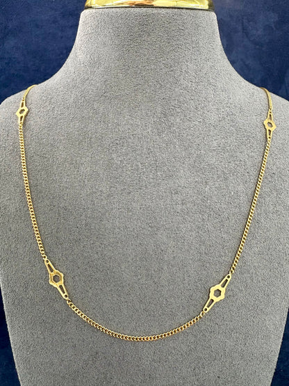 18K Gold Geo Link Chain