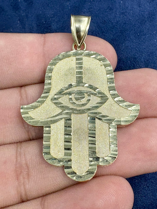 10K Gold Hamsa Pendant