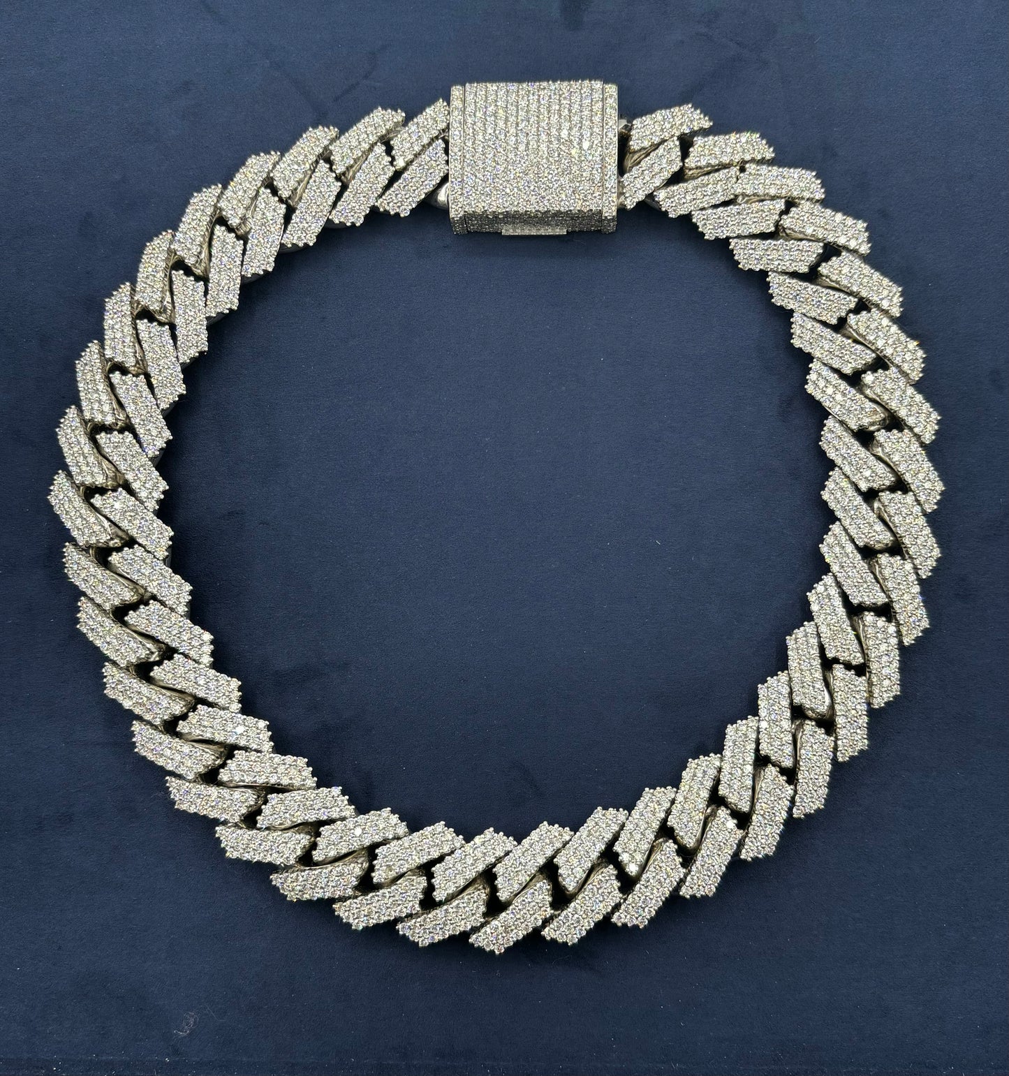 14K Gold Jumbo 27mm 21.5I Diamond Cuban Chain