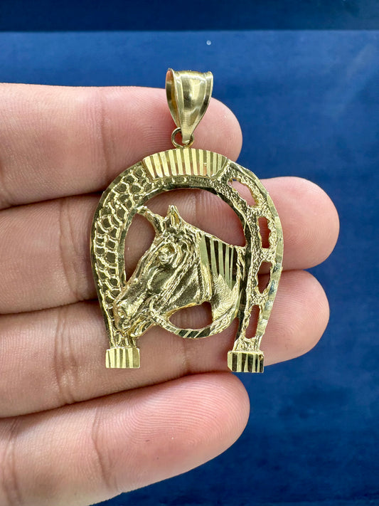 10K Gold Horseshoe Pendant