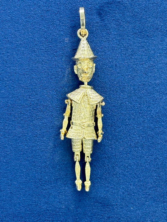 14K Gold Pinocchio Pendant