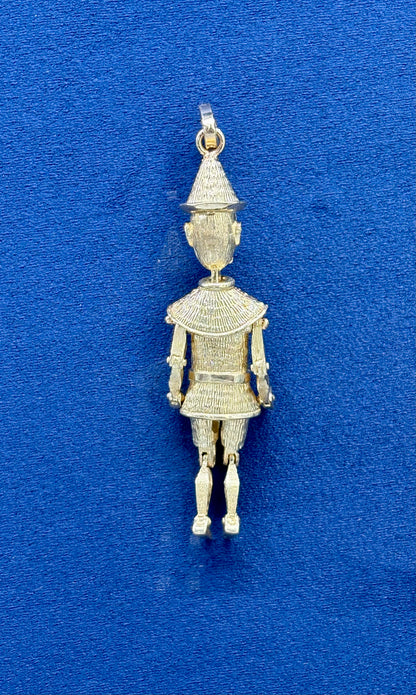 14K Gold Pinocchio Pendant