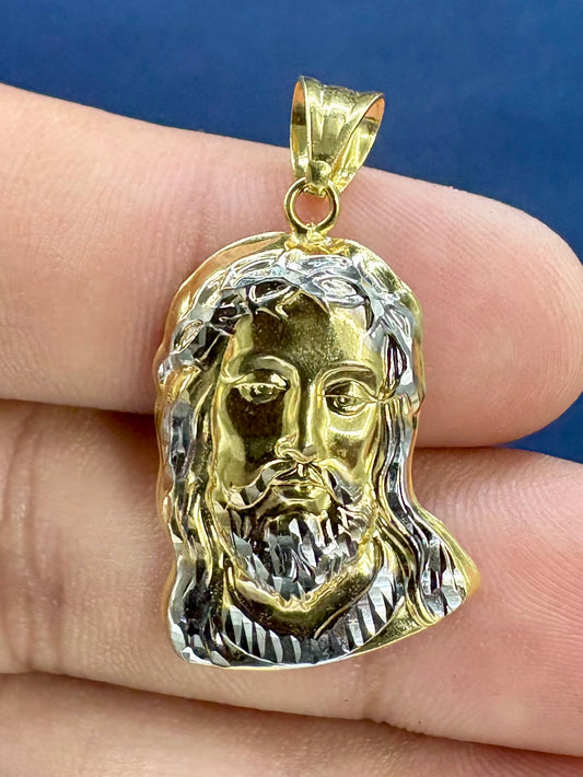 14K Gold Jesus Pendant