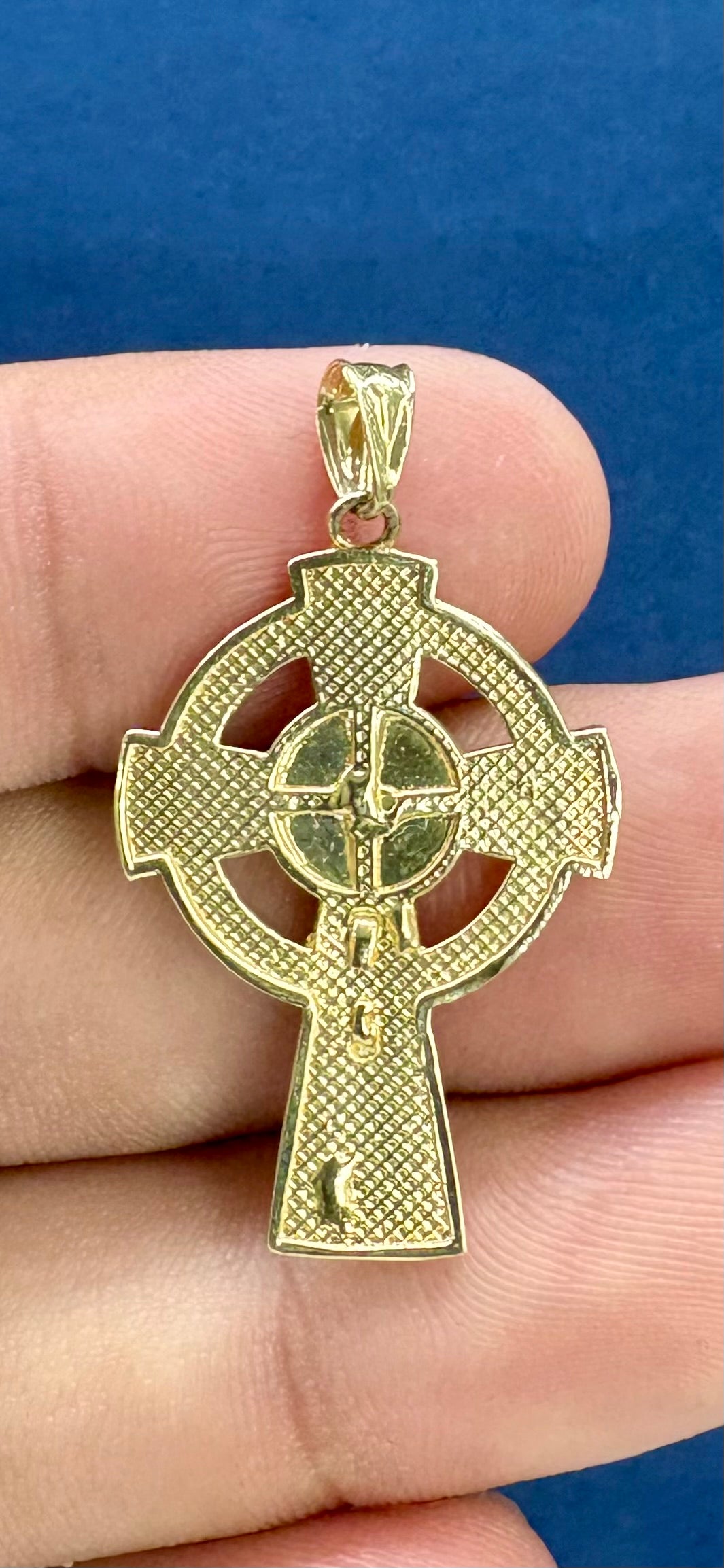 14K Gold Cross Pendant with Jesus
