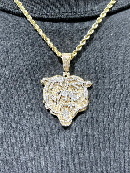 10K Bear Head Custom Pendant