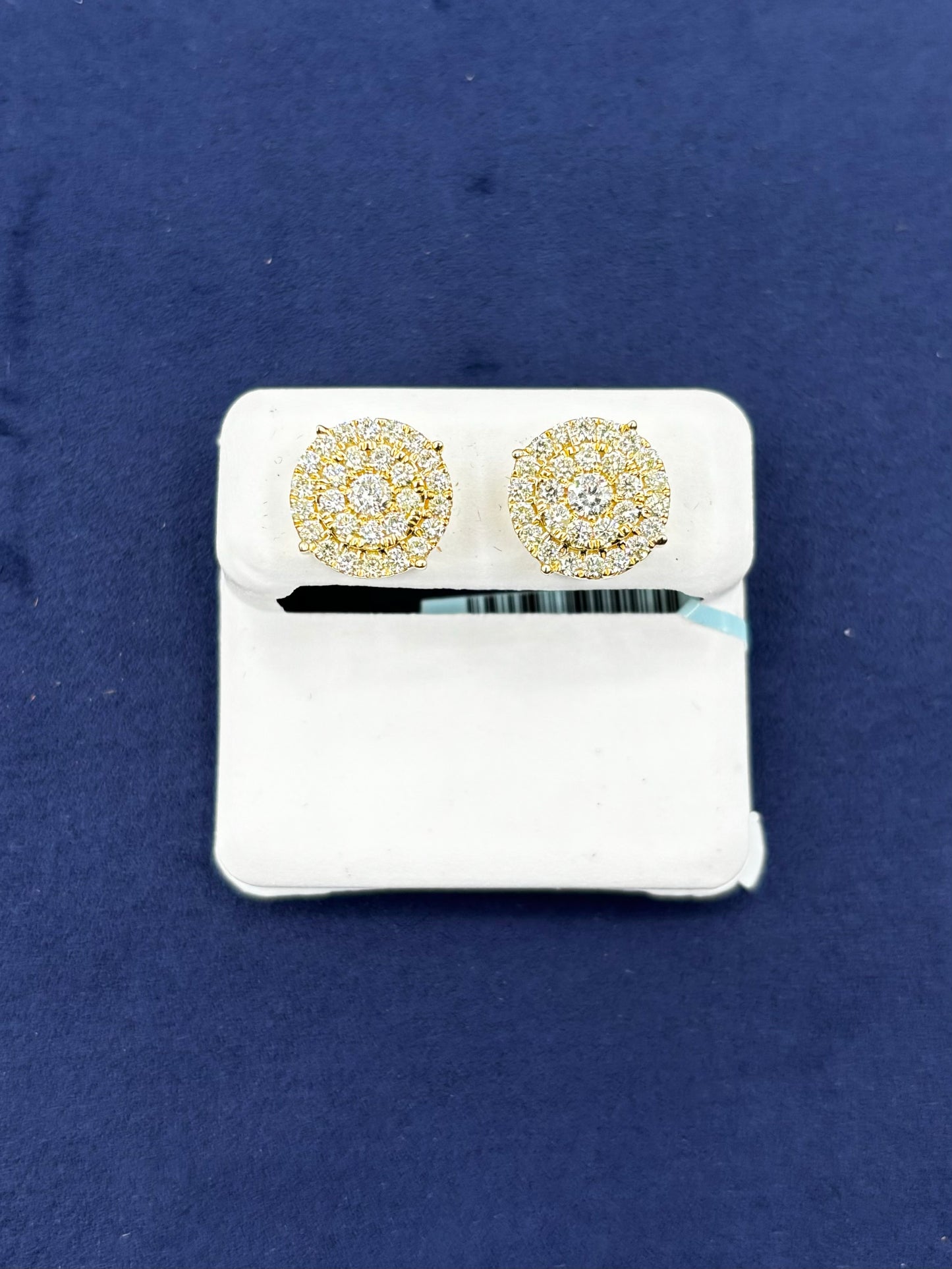 14k Thick Circle Earrings 1.7CT