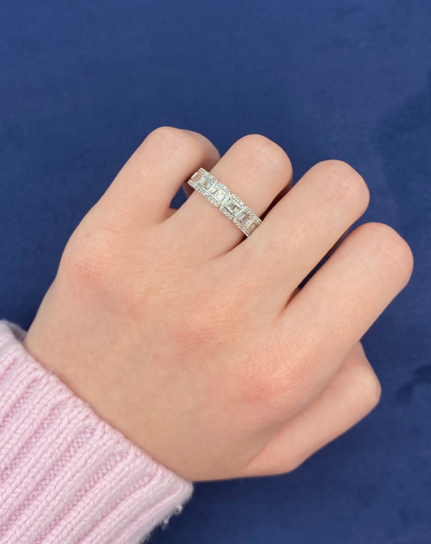 14K Square Style Baguette Ring