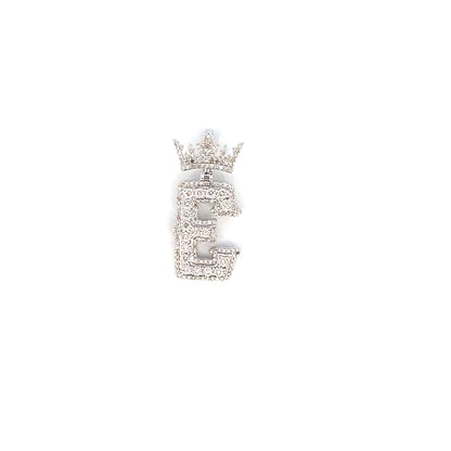 10K Crown Initial Pendant