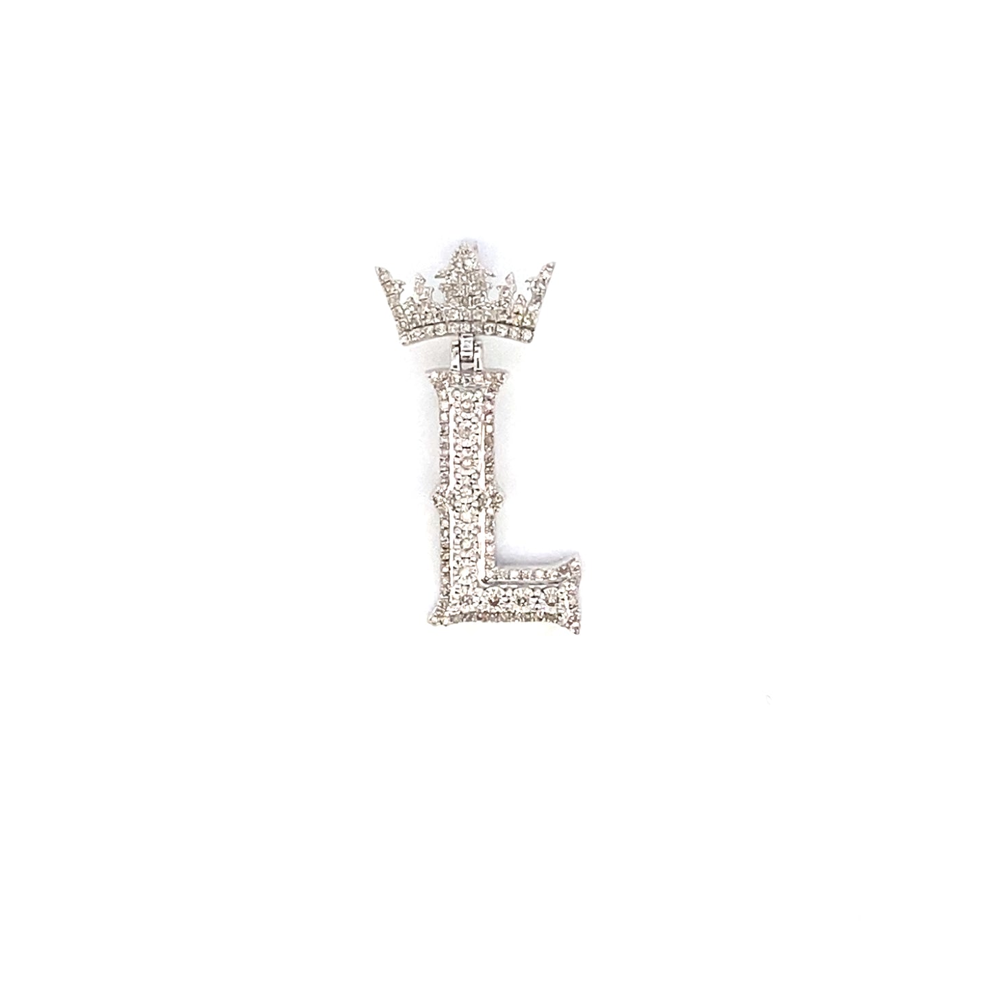 10K Crown Initial Pendant