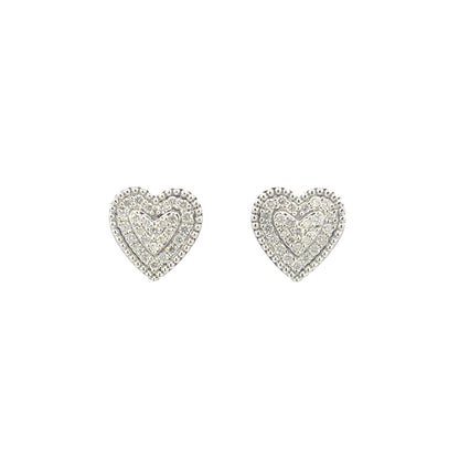 10k Layered Lavish Heart Earrings