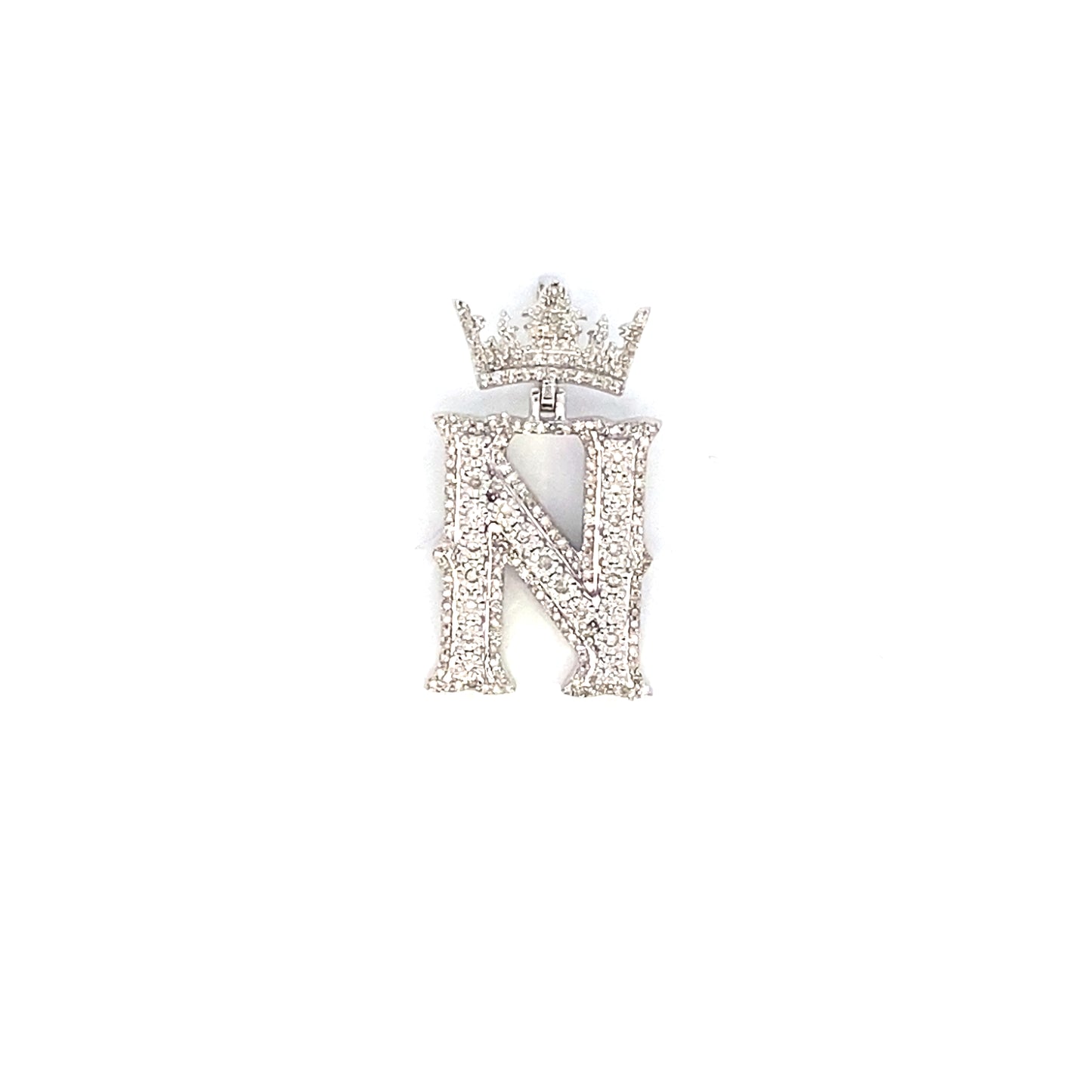 10K Crown Initial Pendant