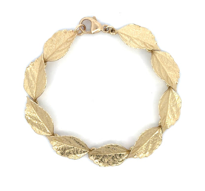 14k Autumn Leaf Link Bracelet