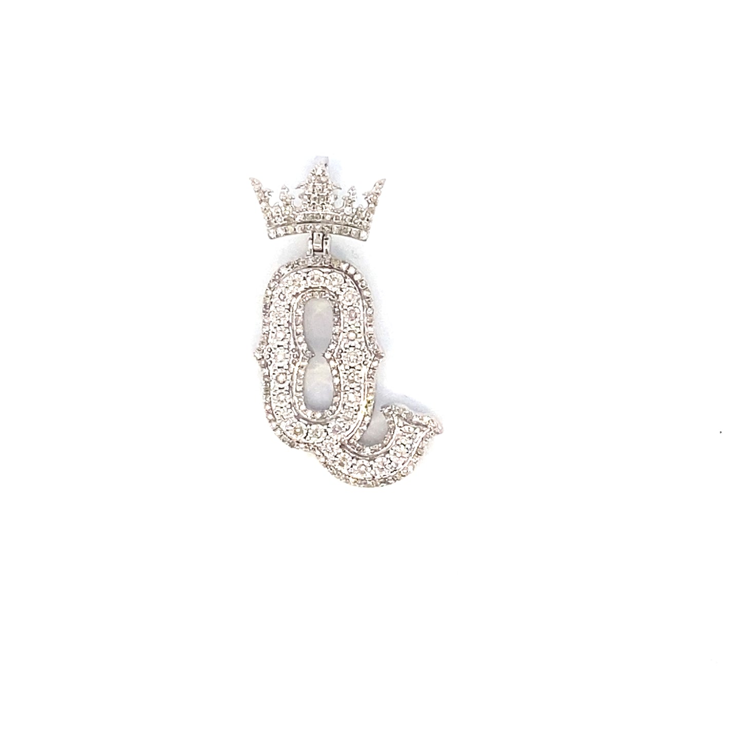 10K Crown Initial Pendant