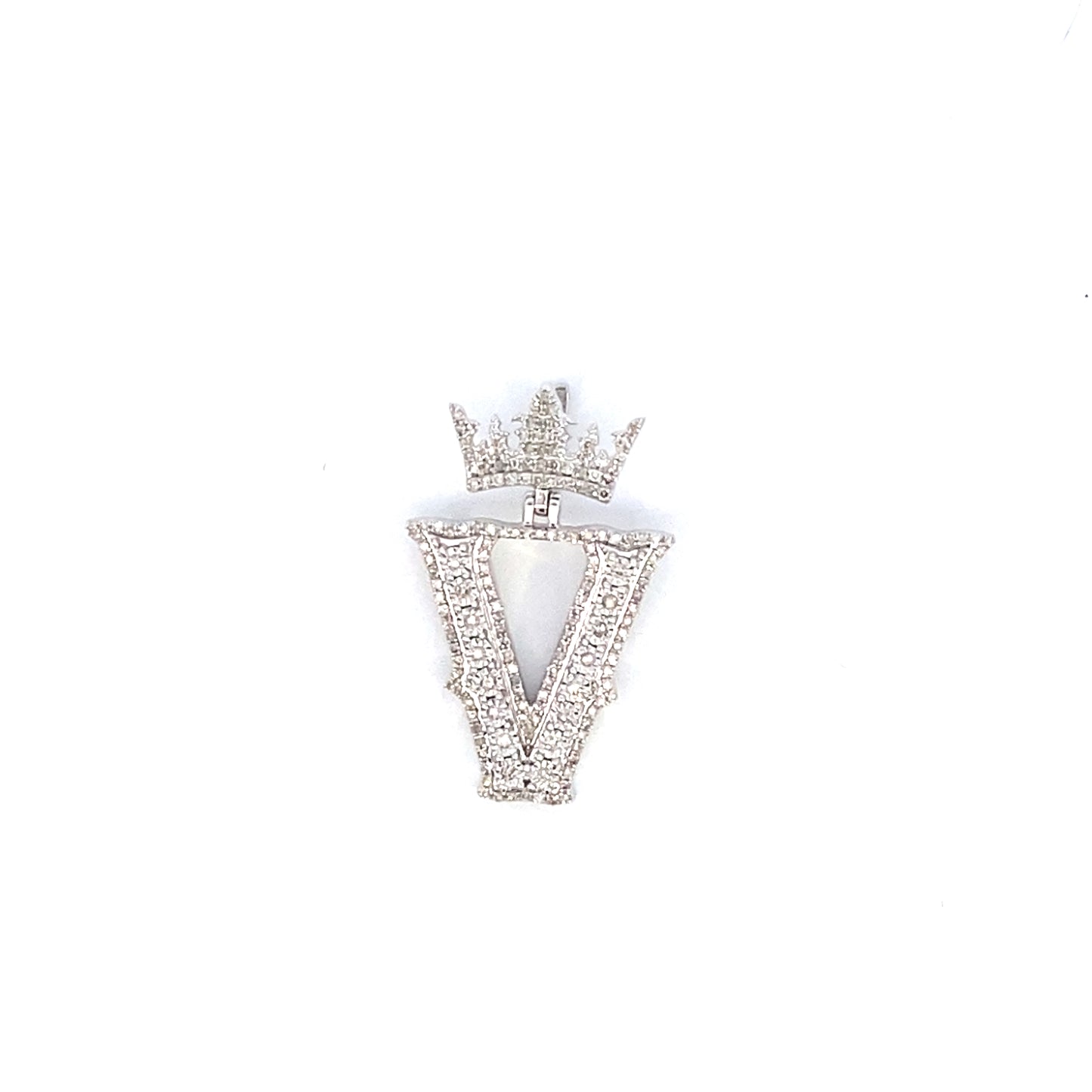 10K Crown Initial Pendant