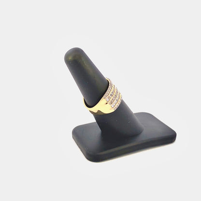 14K Double Row Baguette Layer Ring
