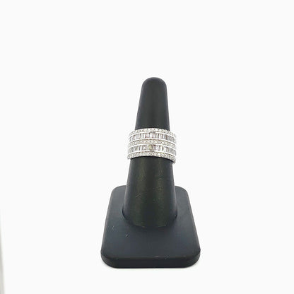14K Double Row Baguette Layer Ring