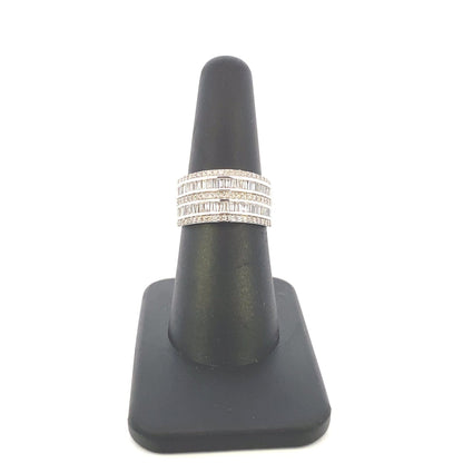 14k Small Double Row Baguette Ring