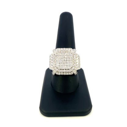 14K XL Diamond Square Ring