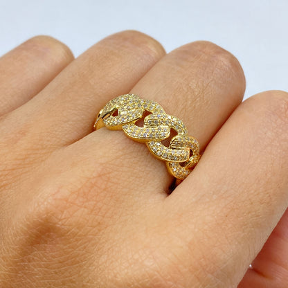 Cuban Link Infinity Diamond Ring