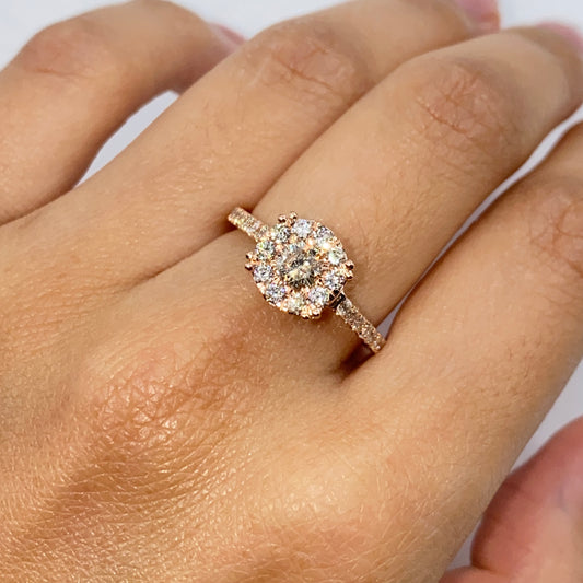 14K Juliet Circle Diamond Engagement Ring