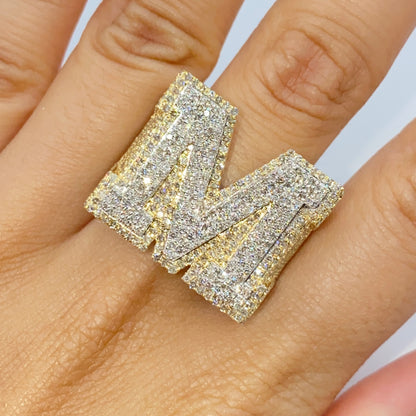 10K Varsity Initial Letter Diamond Ring