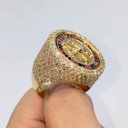 14K Roulette Diamond Ring