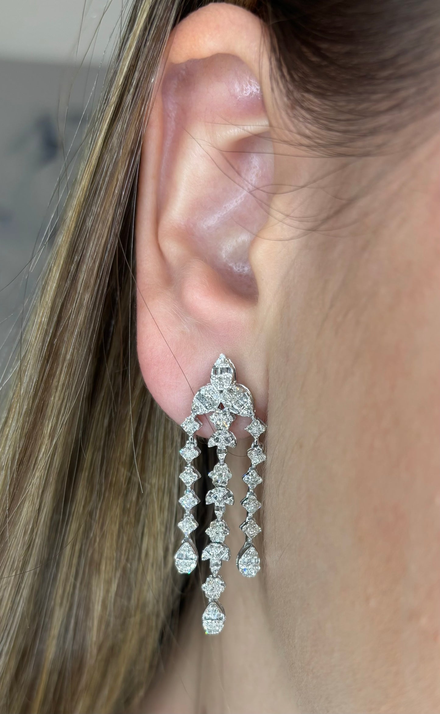 14K Bridal Shooting Star Earrings