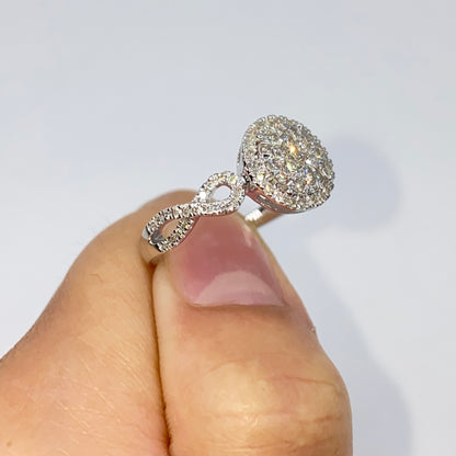 14K Endless Love Circle Diamond Engagement Ring